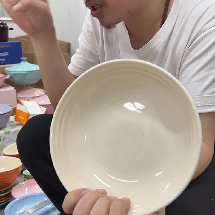 陶瓷米白色燕麦碗