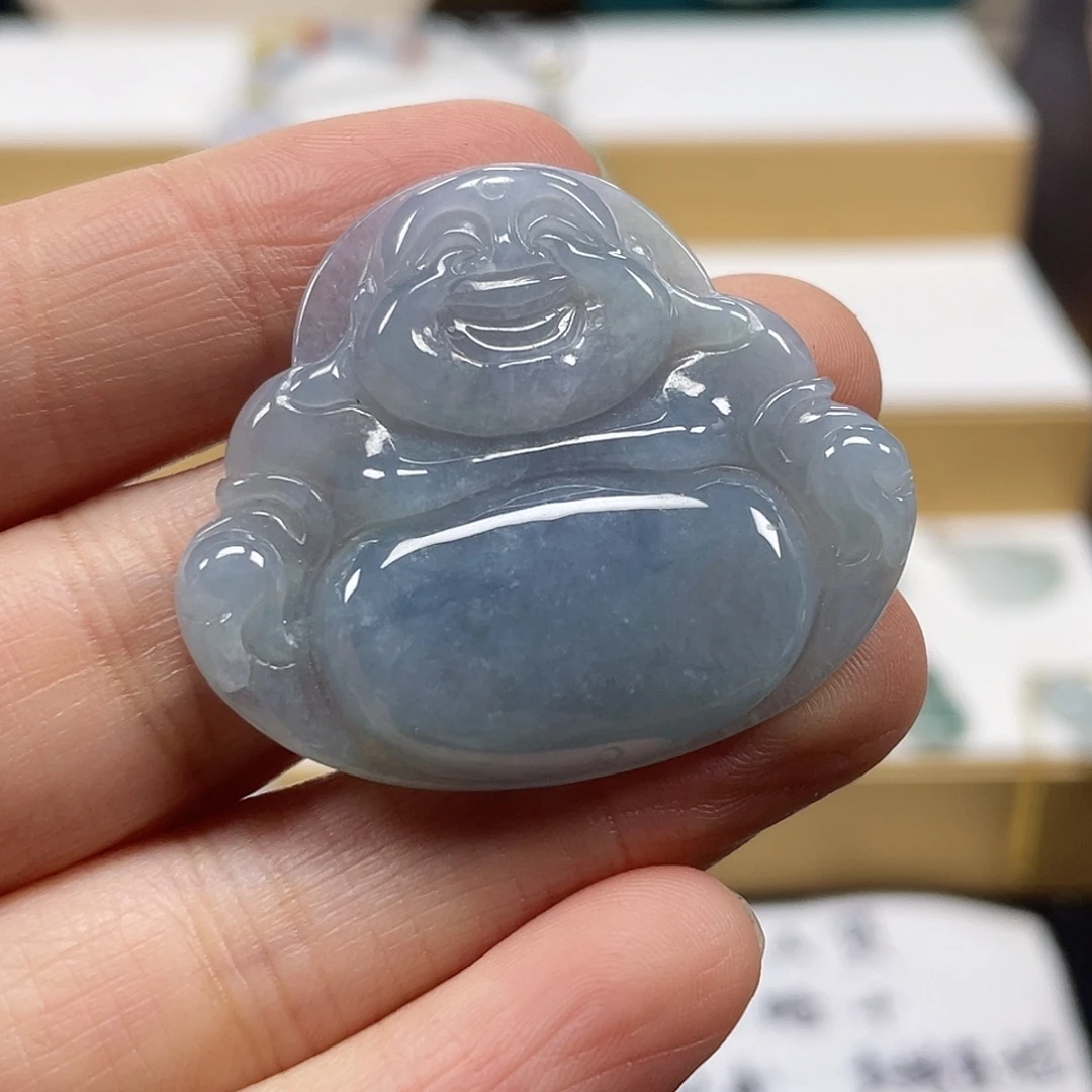 翡翠未镶嵌颈饰天然翡翠佛公吊坠一件8号