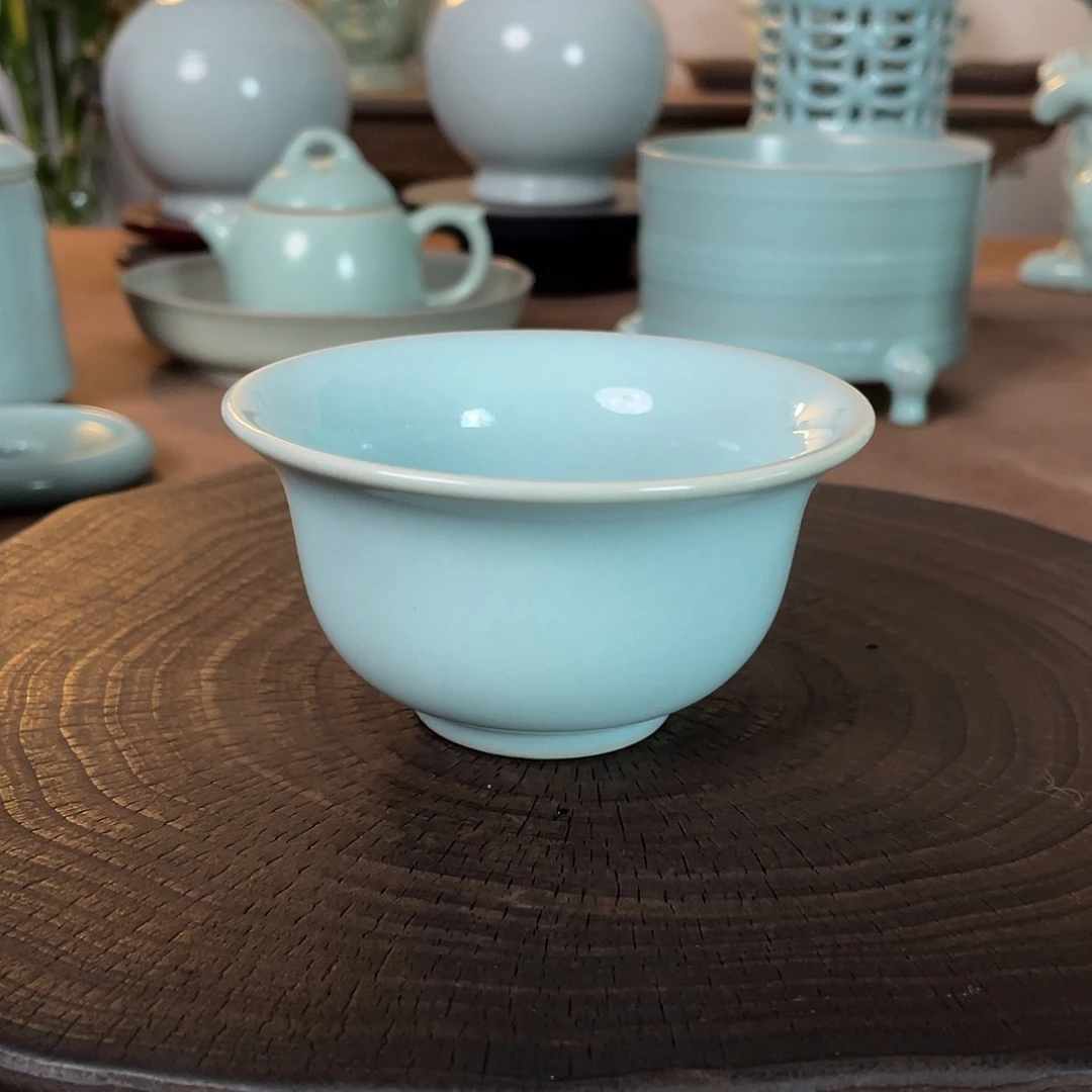 瓷大压手杯原矿汝瓷当代