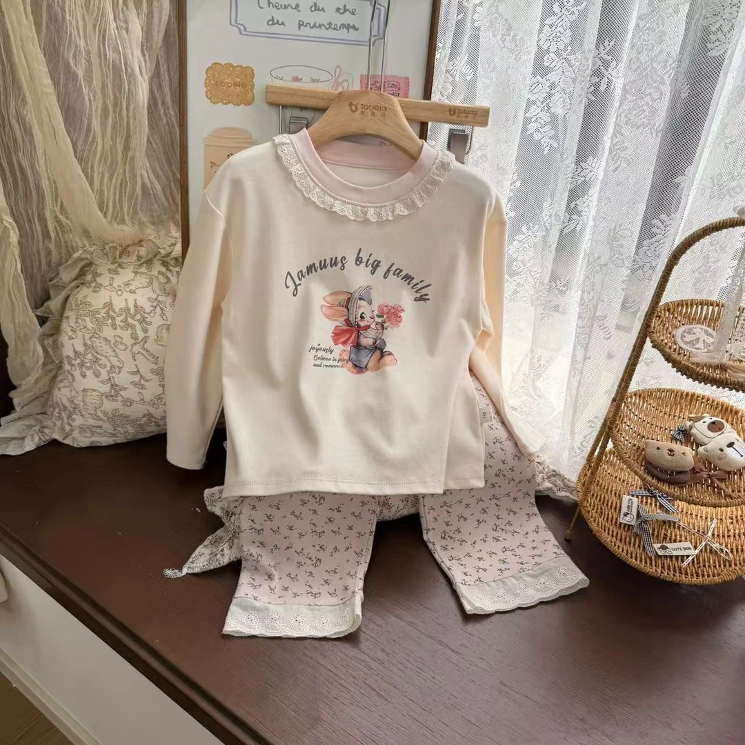彤蓓佳 儿童男女宝春秋纯棉套头家居服