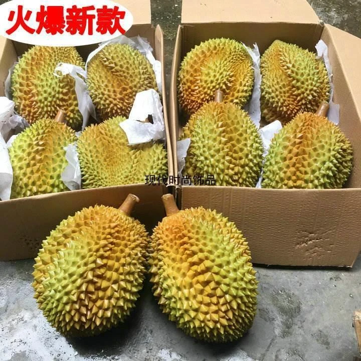 仿真榴莲模型假榴莲哈密瓜塑料金枕模型摄影小品道具水果店摆设