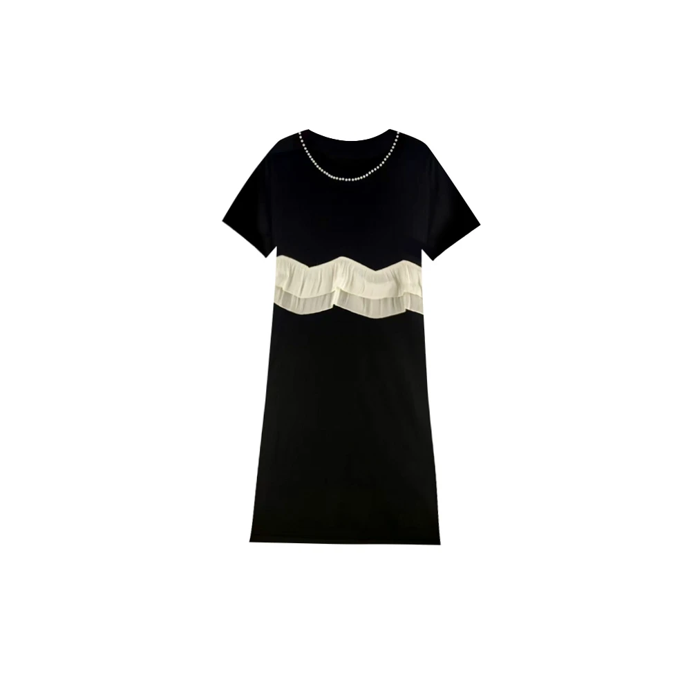 【COCO LESELY】宽松腰荷叶边大码连衣裙衬衫袖慵懒风#17-QZ-0105