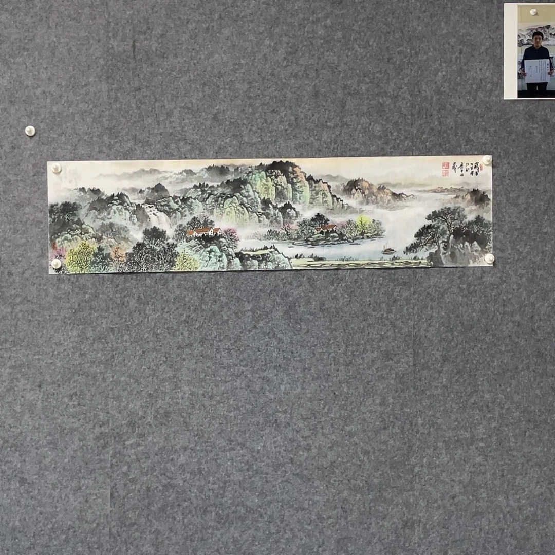 国画四尺对开画芯 捡漏