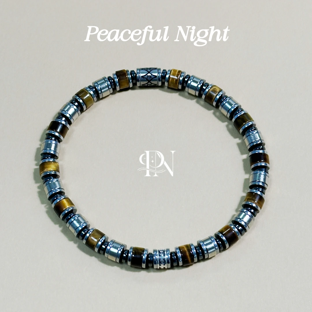 925银手链 《龙虎精神》S925银虎眼石手串时尚饰品小众设计手链6mm