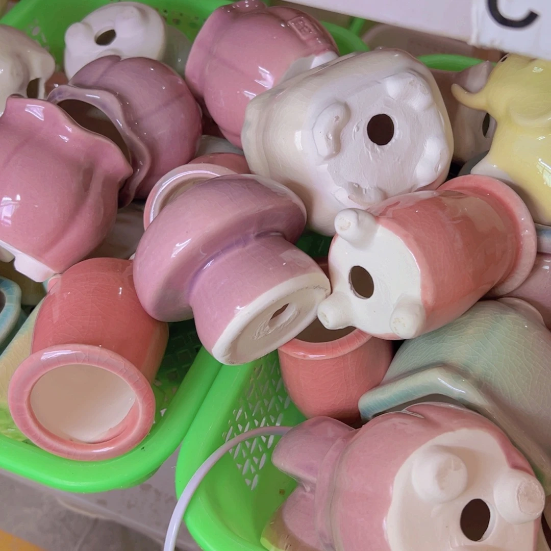 陶瓷花盆当场凑满12包邮随机瑕疵4个