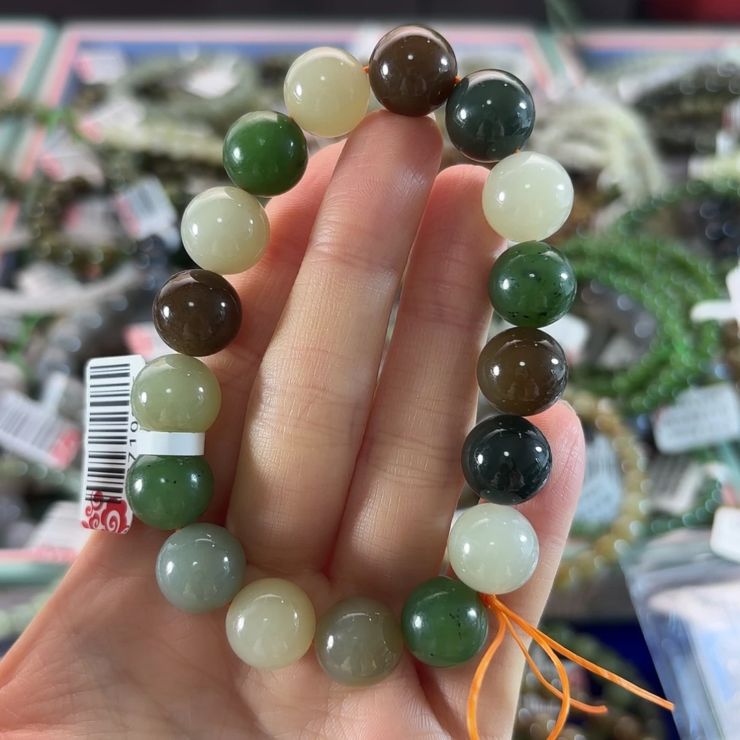 和田玉未镶嵌手链64