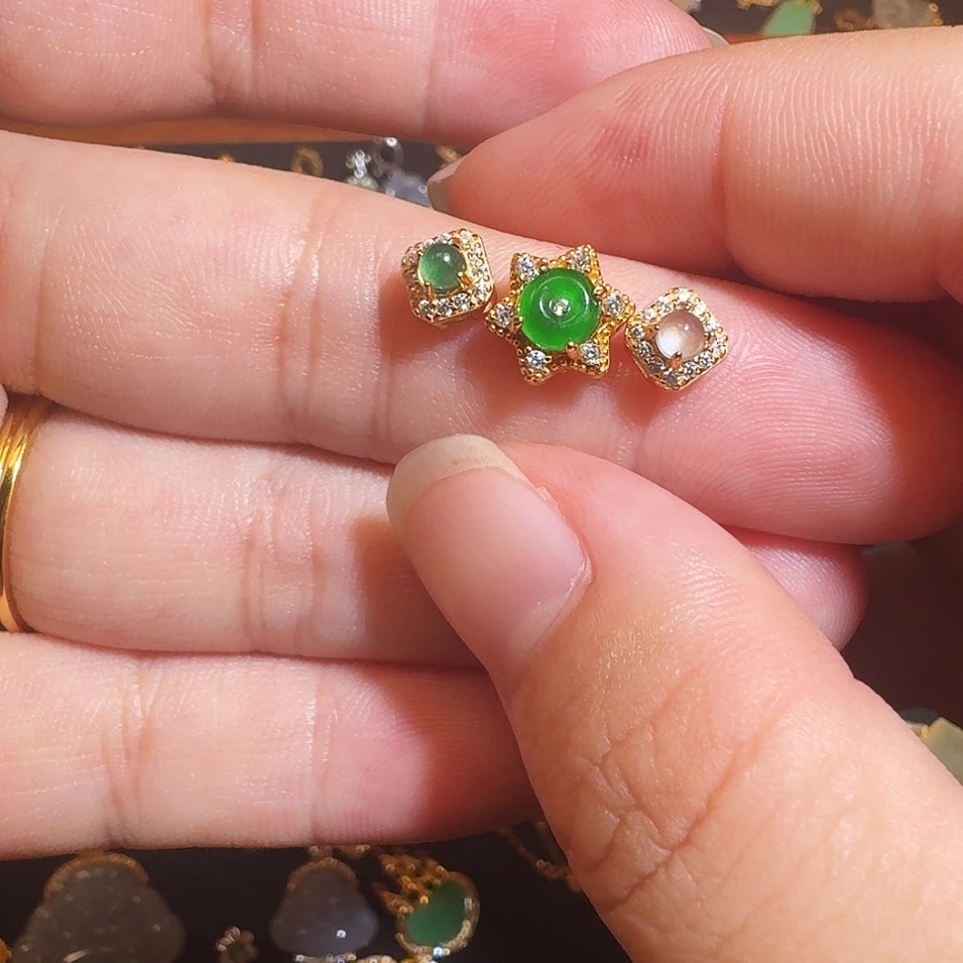 颈饰银S925镶嵌翡翠