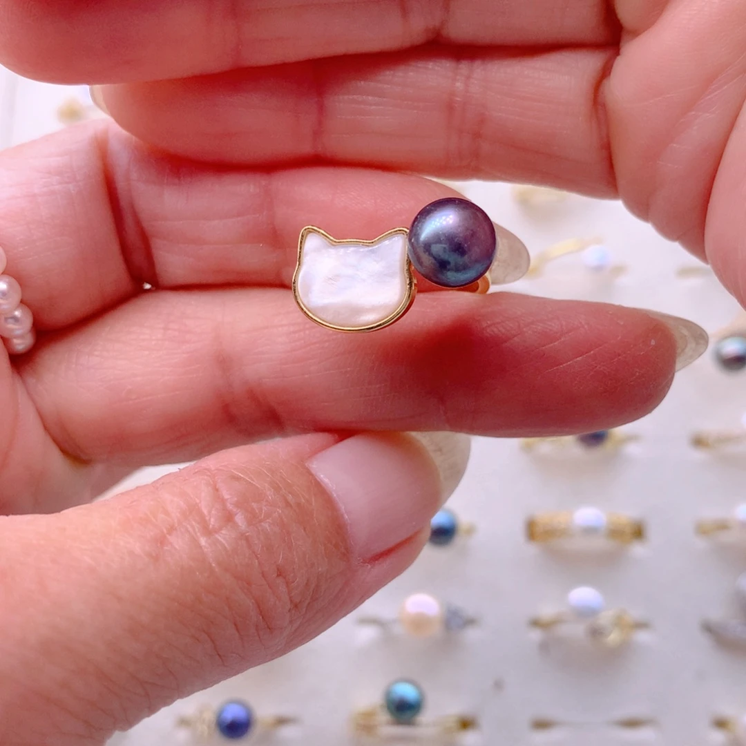 淡水珍珠耳饰合金