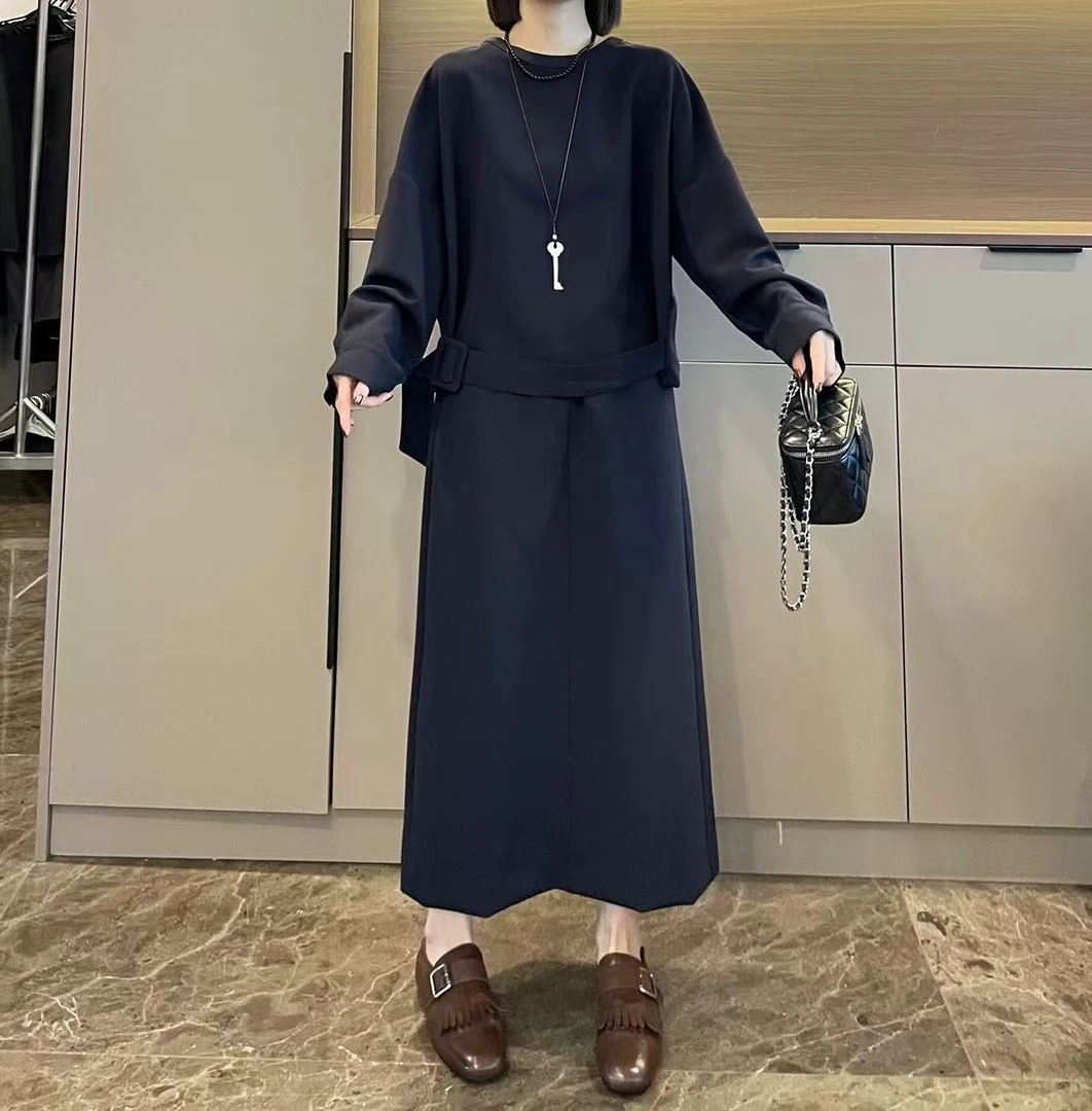 米可/MK-2903ZJ【收腰长袖卫衣+半身裙套装】时尚秋季新款两件套