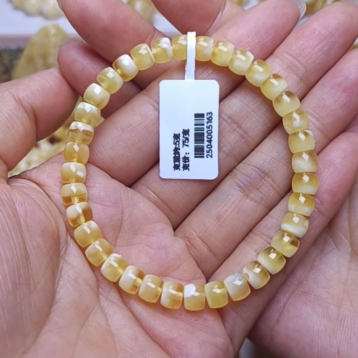 未镶嵌蜜蜡手串?***?6.3精工直切手串