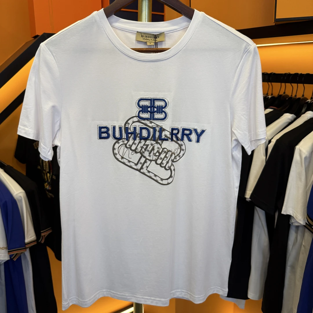 七十三号链接--D87568--B家刺绣 百搭短袖丝光棉T恤刺绣