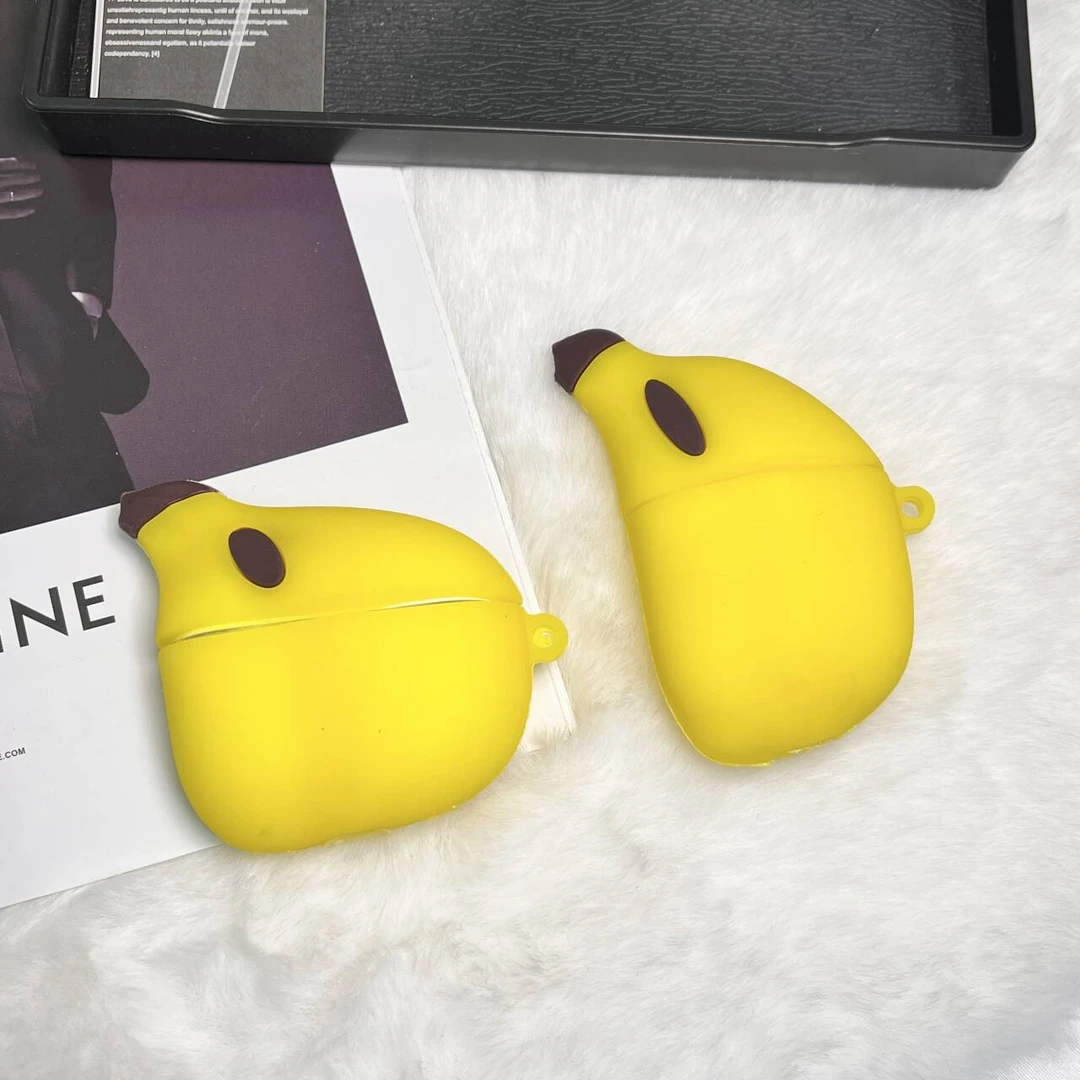 创意香蕉适用AirPods4苹果耳机保护套airpodspro2硅胶软壳1/2代壳