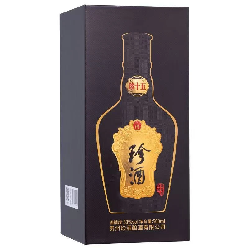 珍酒珍十五酱香型白酒大曲坤沙工艺53度500ml高端白酒53度
