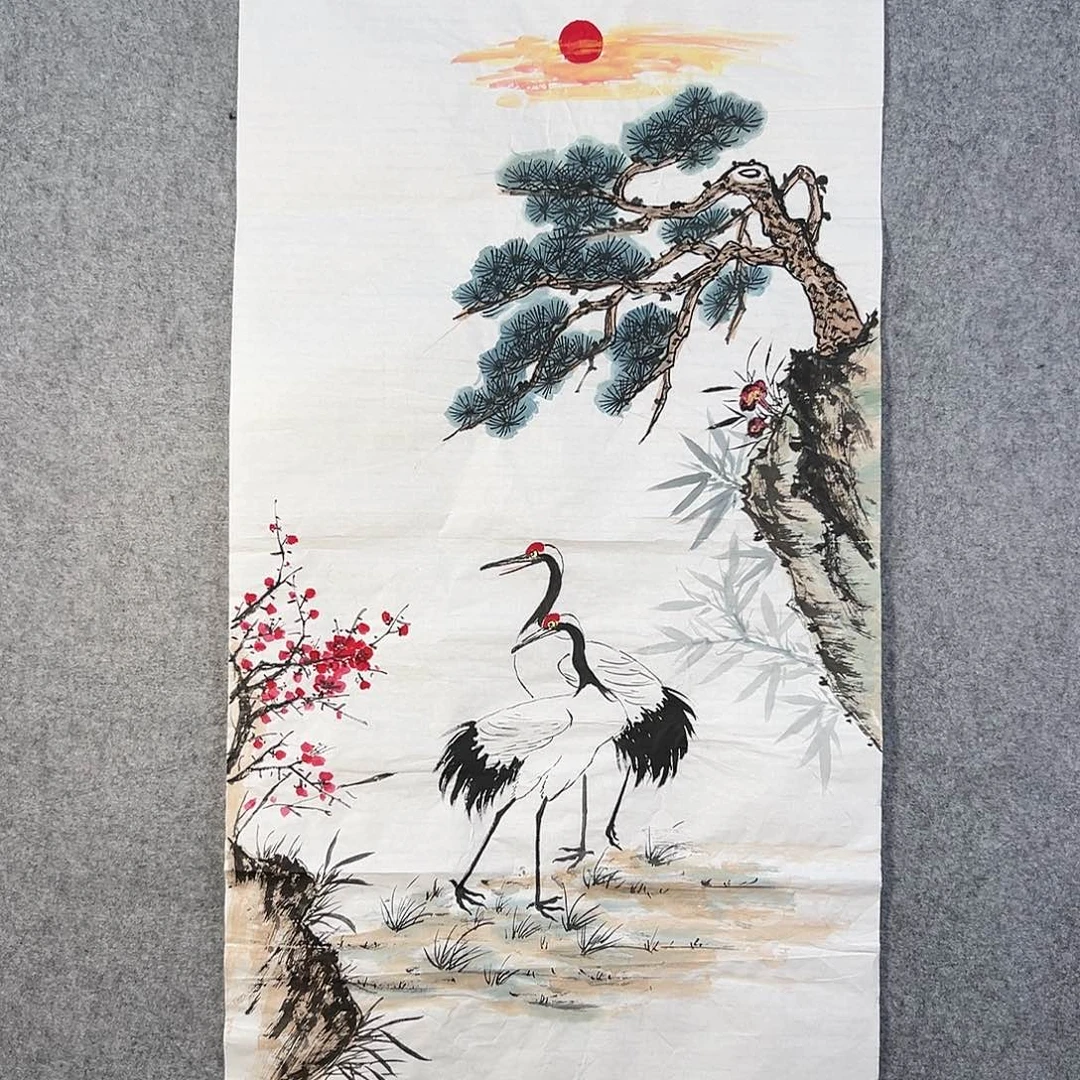 国画689 牡丹等花卉图案装饰图案为