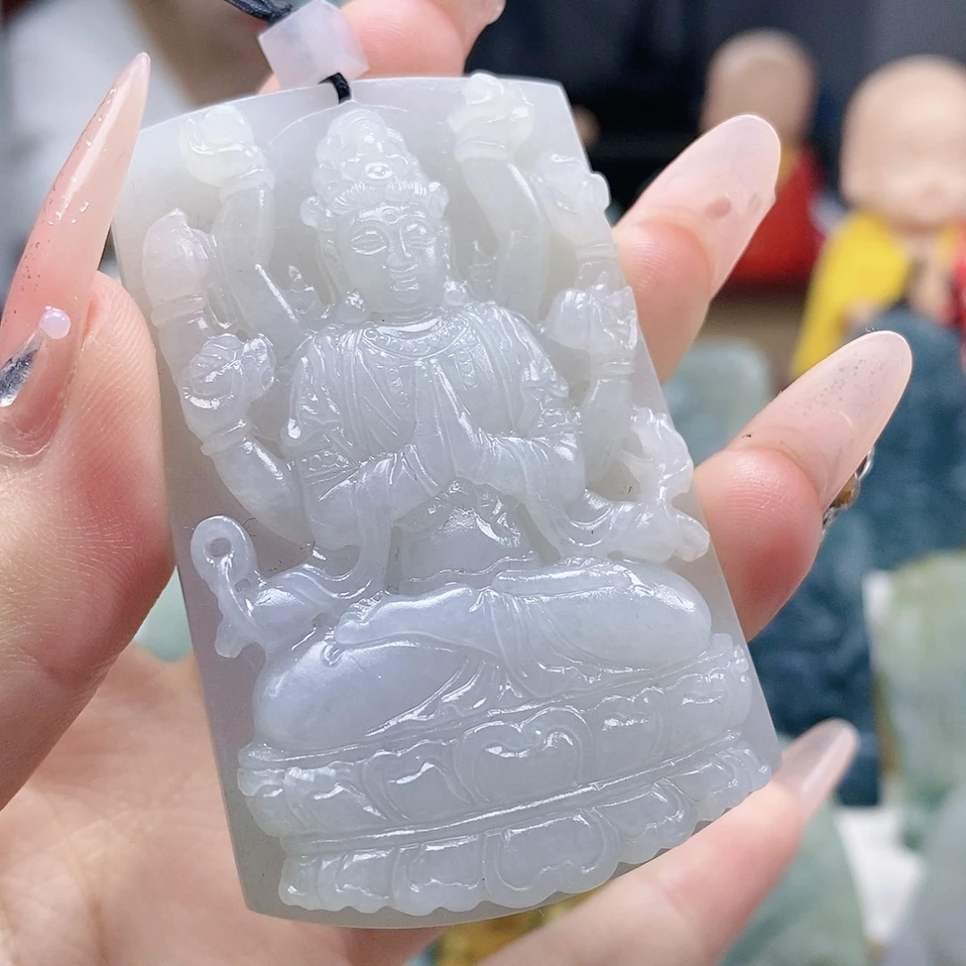 翡翠未镶嵌颈饰男**色翡翠