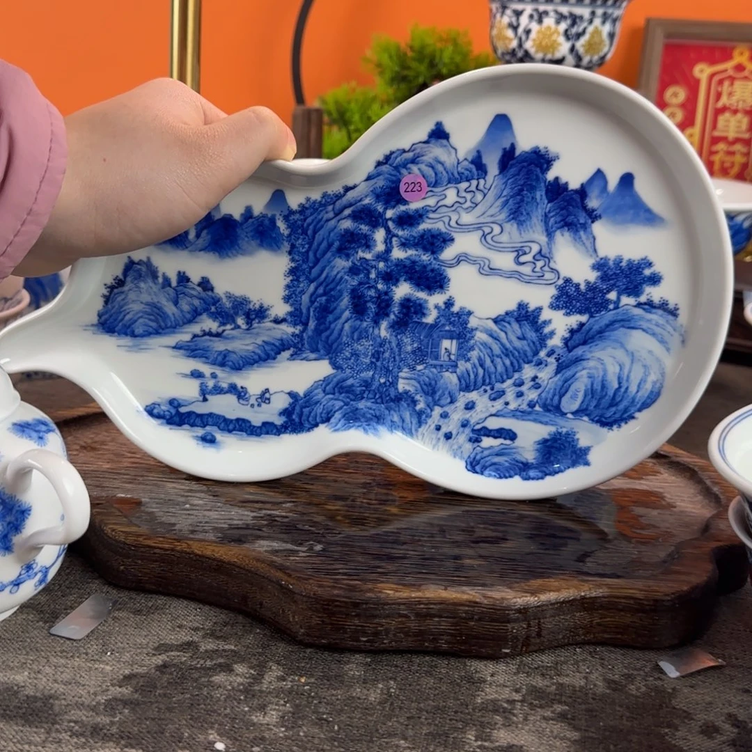 瓷片景德镇手绘青花茶器223