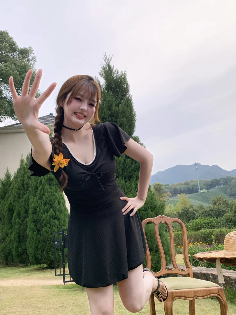 女士大码连体裙式遮肚显瘦适合泡温泉度假微胖大码泳衣