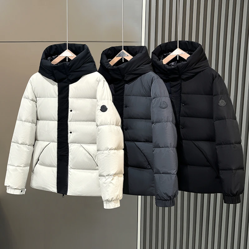 鹅绒羽绒服男女加厚高蓬短款黑武士2025新款冬季保暖情侣百搭外套