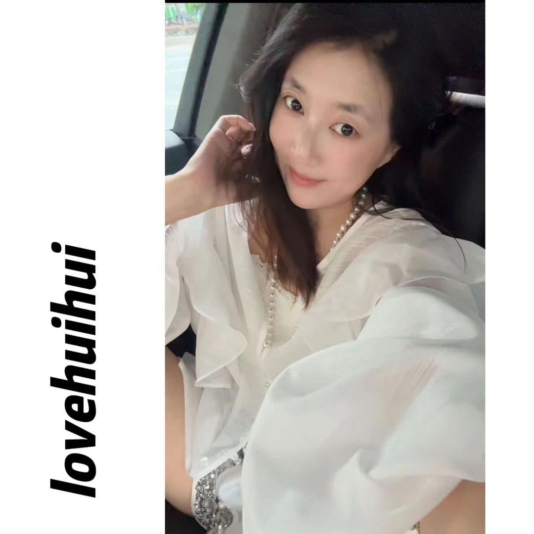 lovehuihui《盛夏物语·破晓》气质长袖白色开上衣