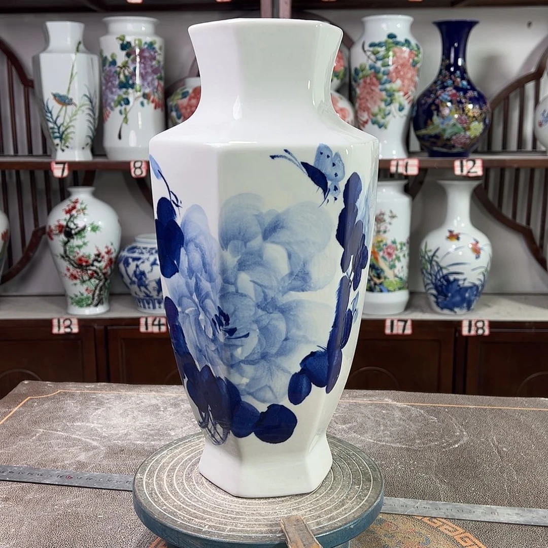 摆件陶景德镇陶瓷6青牡