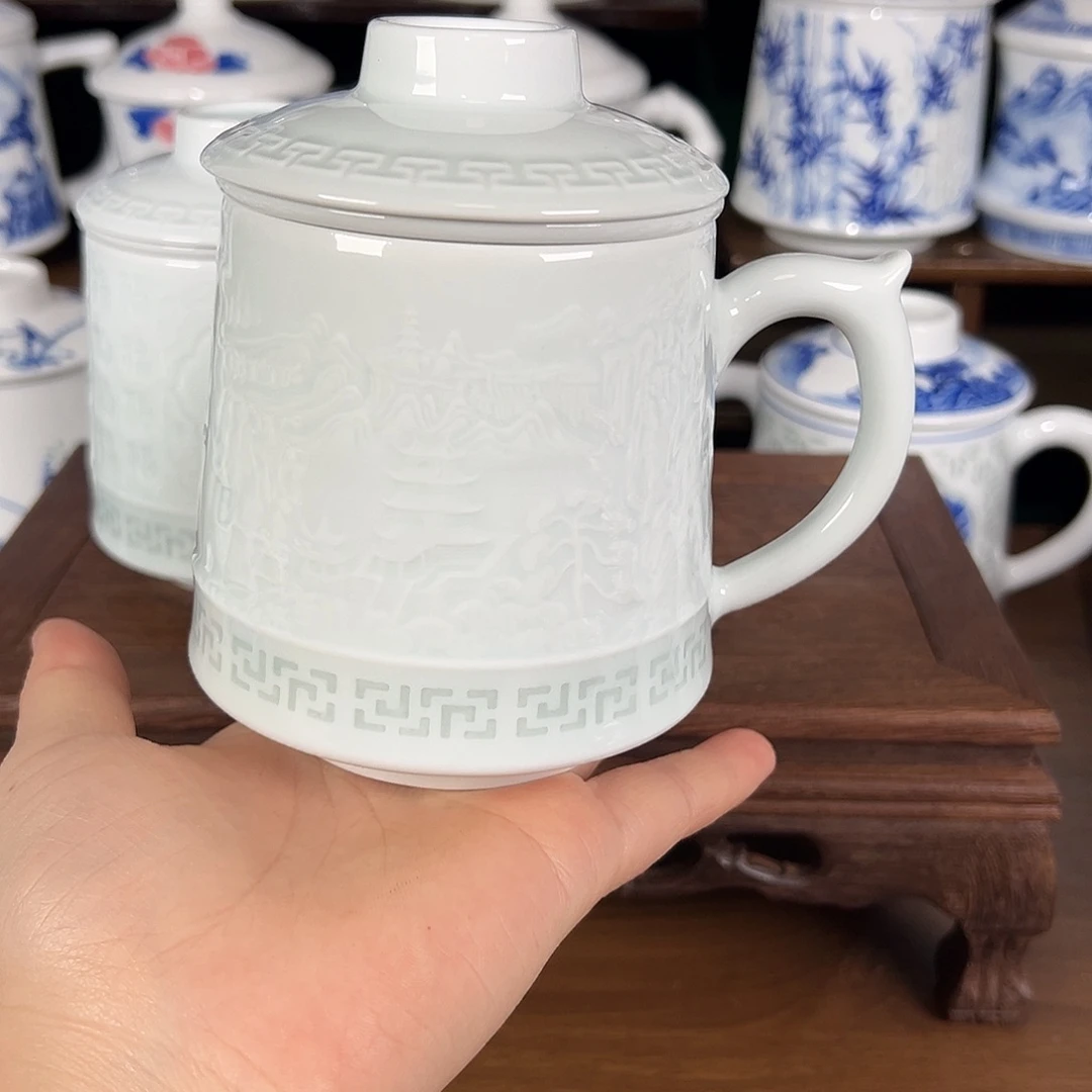 景德镇高温陶瓷办公杯家用