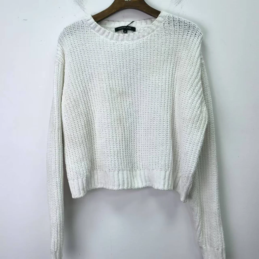 L2 百搭简约纯色雪尼尔毛衣