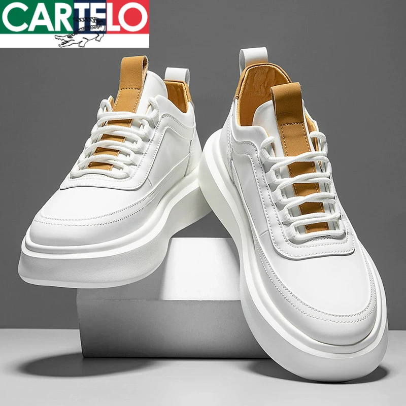 卡帝乐鳄鱼正品欧洲站厚底小白鞋男鞋板鞋白色休闲鞋鞋子男潮鞋