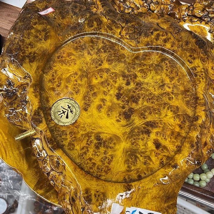 白玉菩提吊坠黄色3344