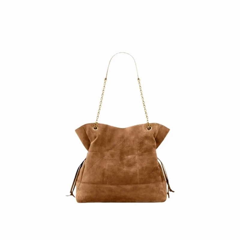 2025秋季新款女士单肩斜挎包福袋包SC113-棕色
