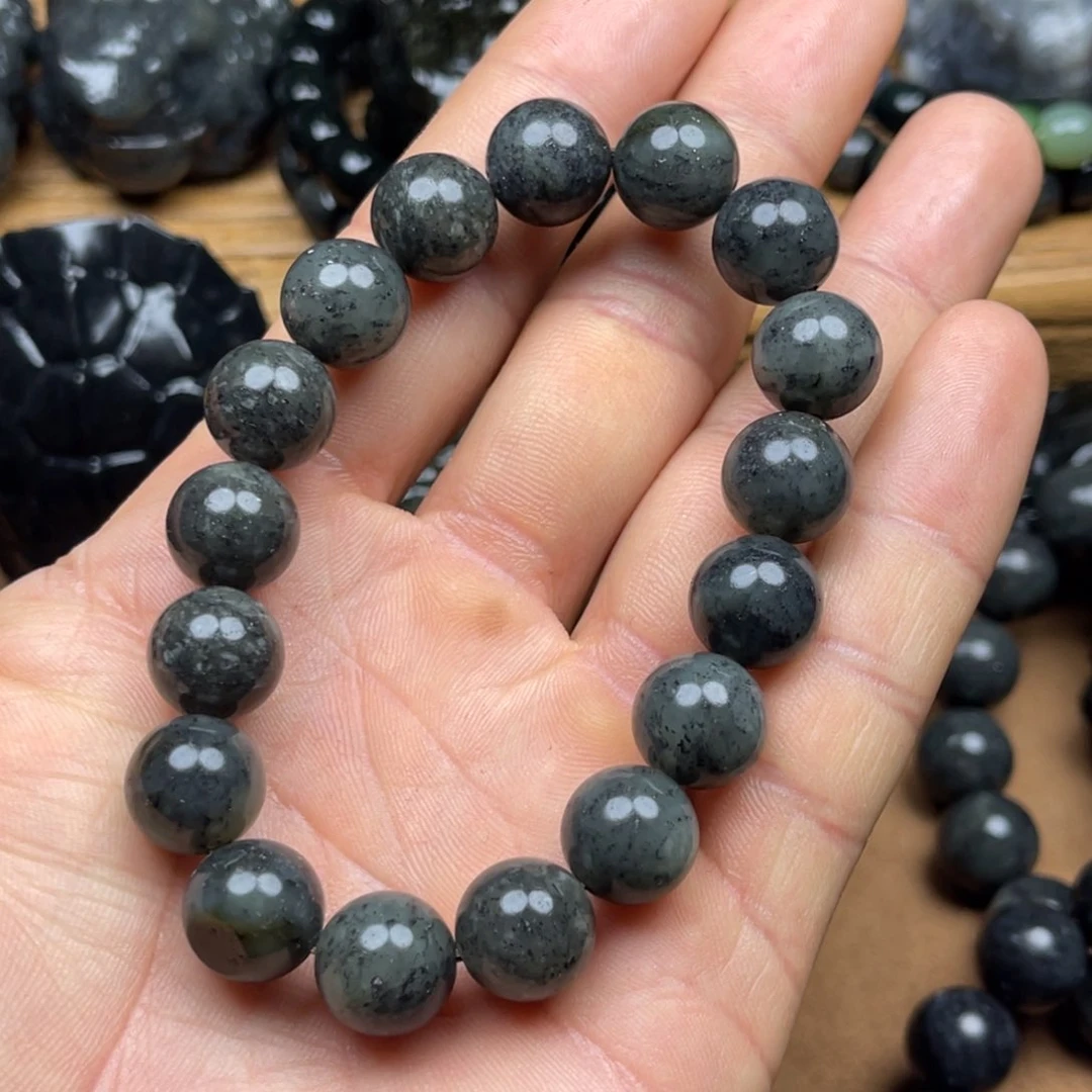 和田玉和田玉手串12mm珠未镶嵌