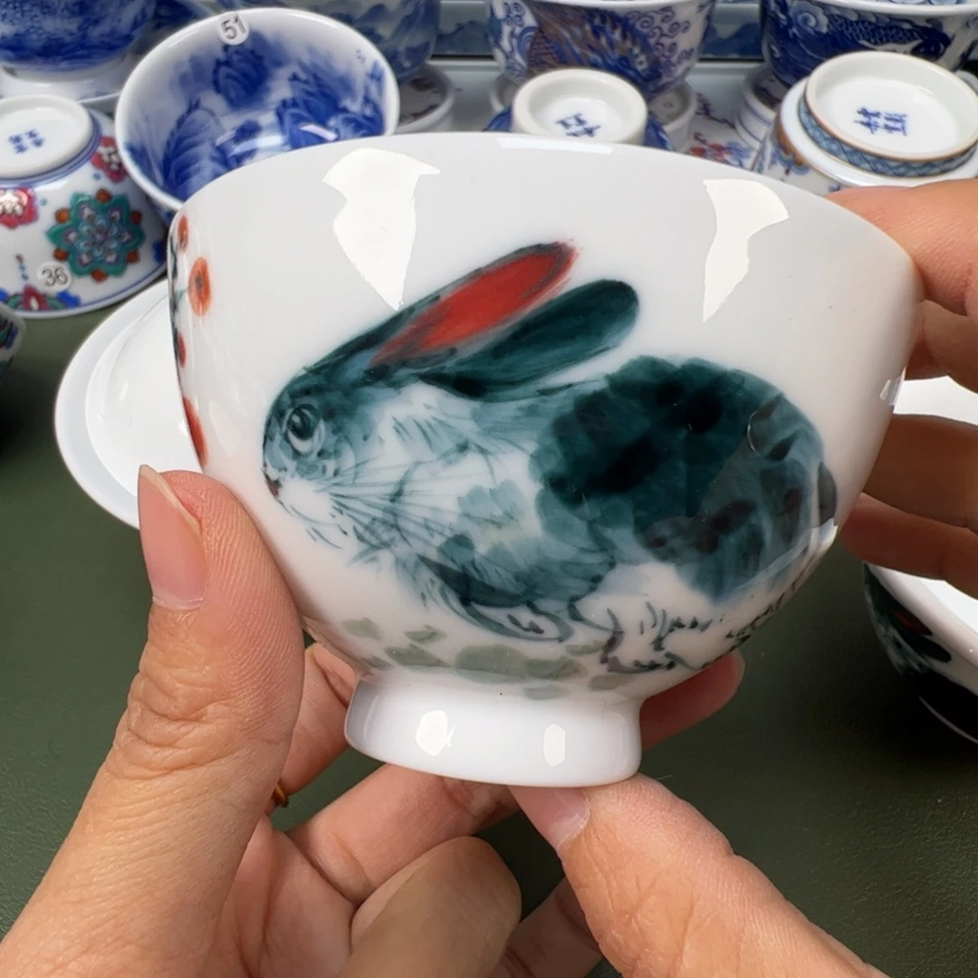 陶瓷景德镇纯手工纯手绘茶具木木40