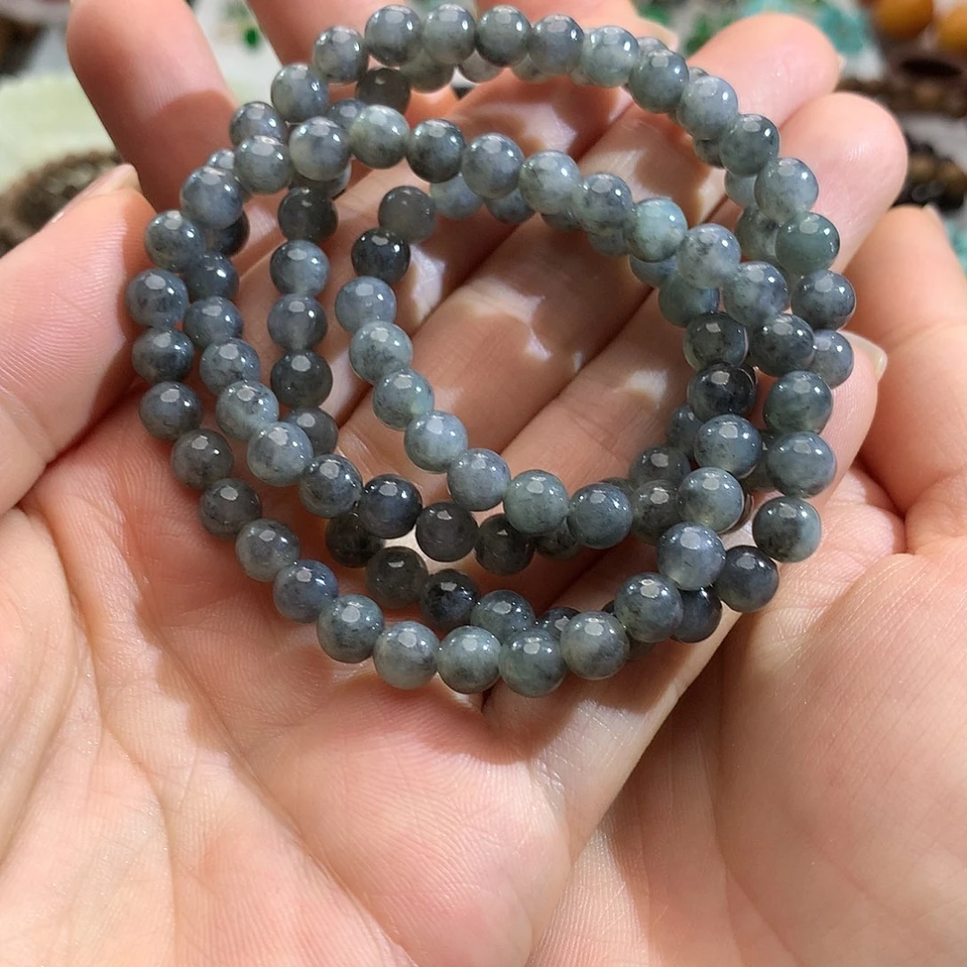 翡翠未镶嵌手串翡翠乌鸡多圈手串