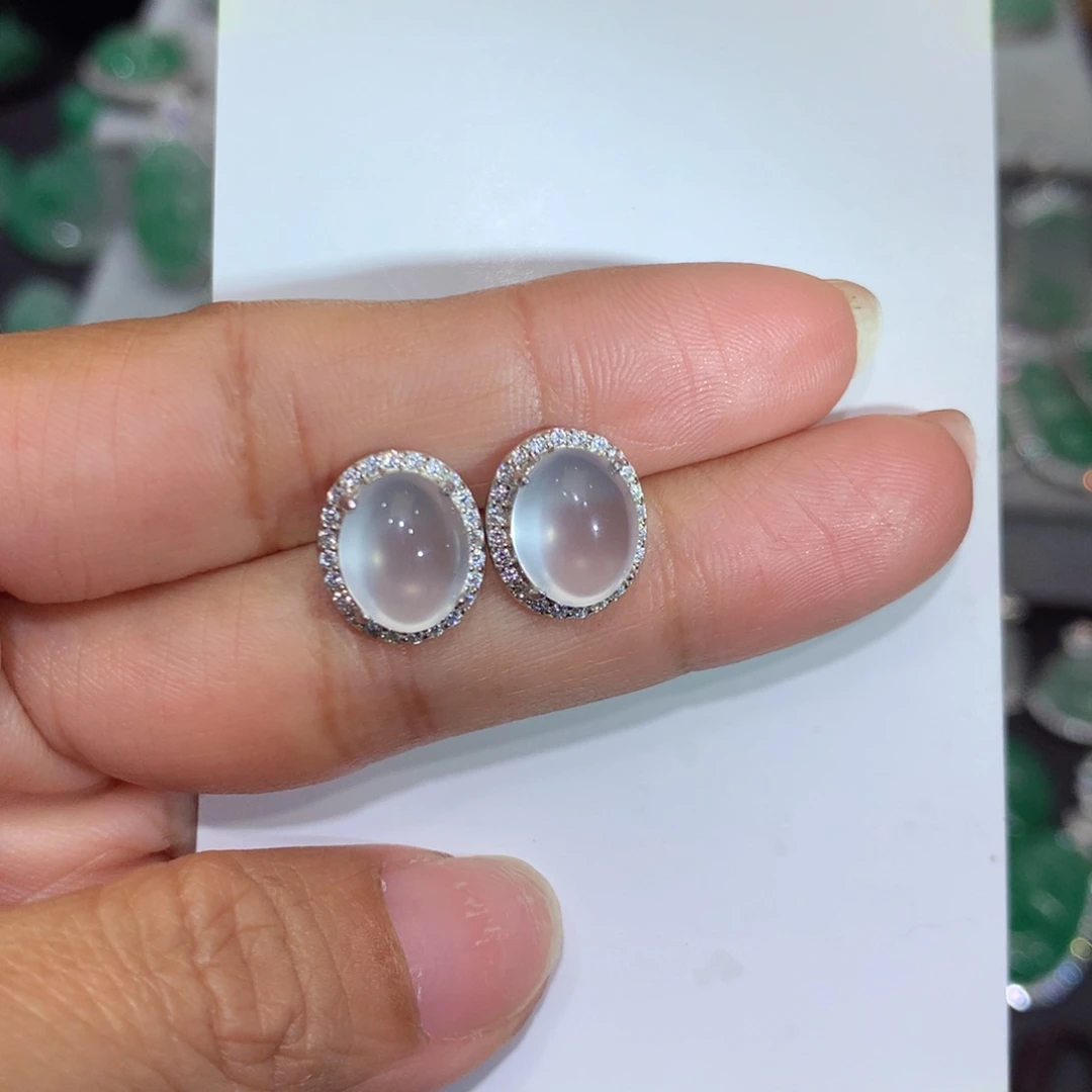 颈饰银S925镶嵌石英质玉（非洲翠）