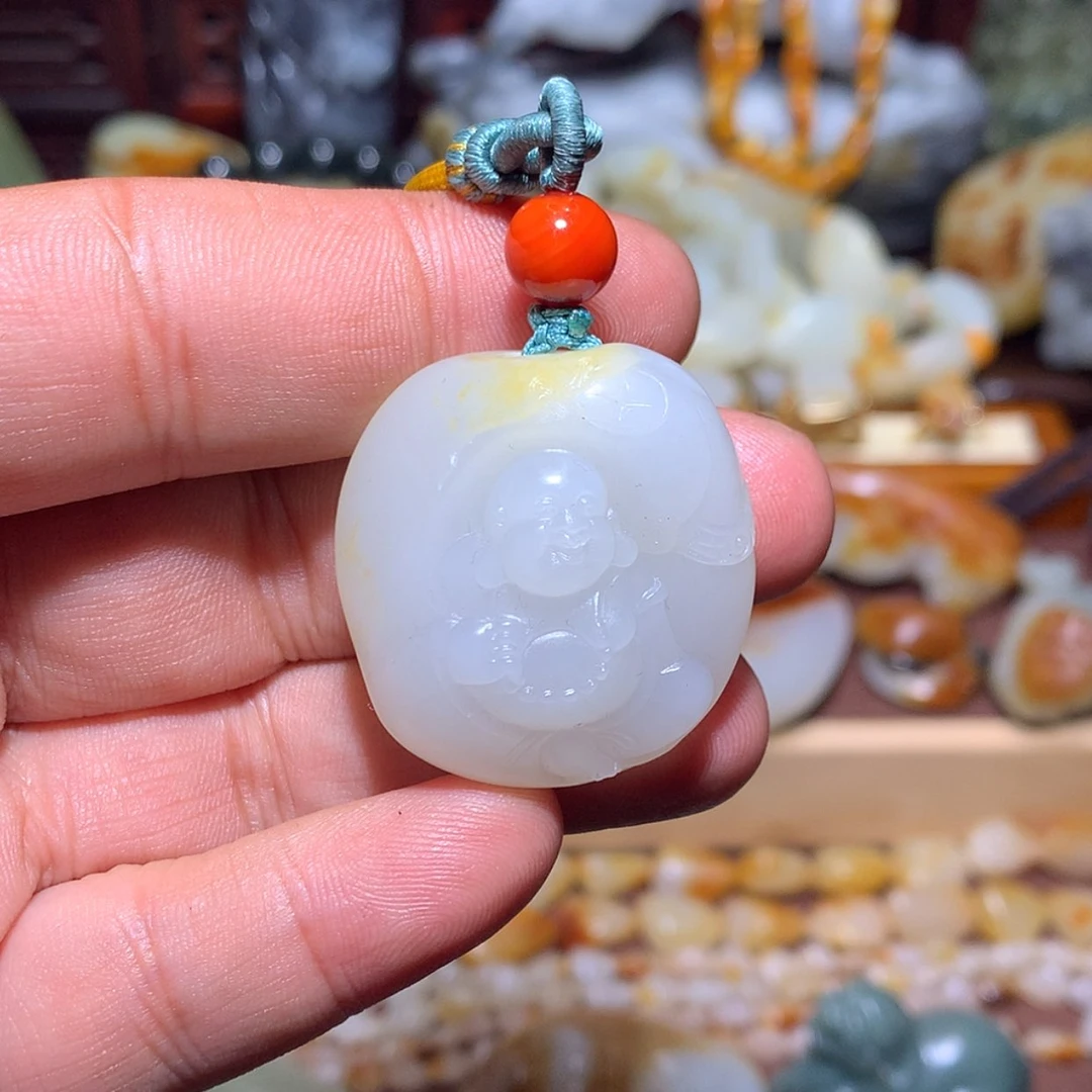 【闪购商品】和田玉挂件未镶嵌笑佛