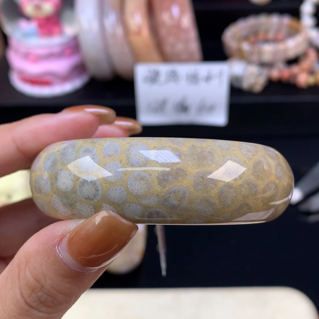 硅化珊瑚（珊瑚玉）未镶嵌颈饰五折手镯51.5口（64号）