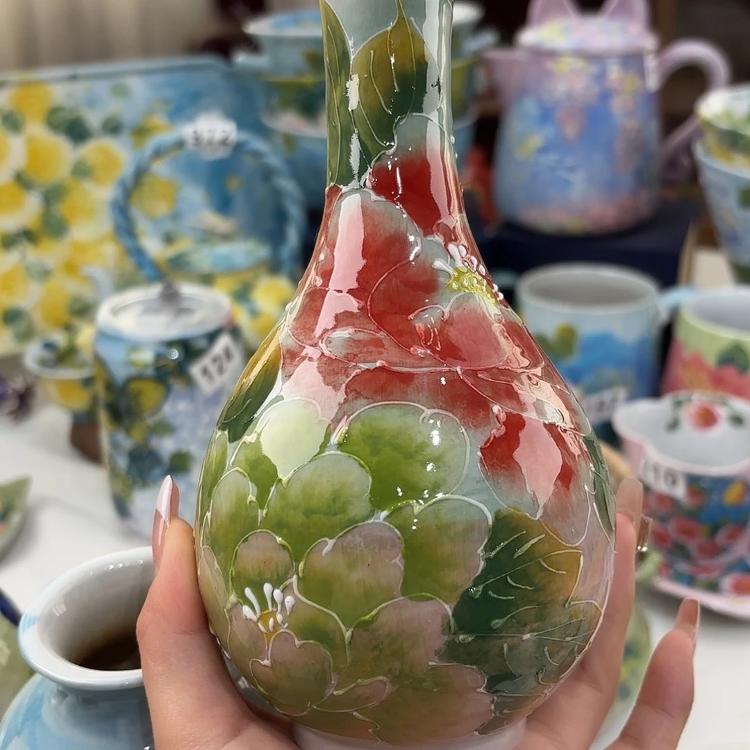 景德镇手绘高温釉下彩陶瓷茶具