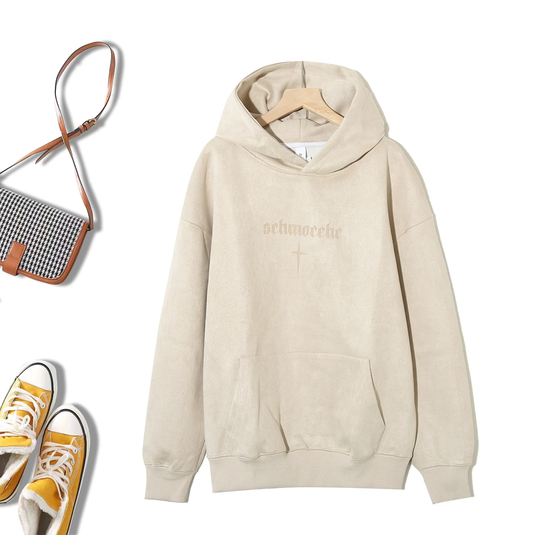 春秋高级感百搭潮流学院风男女同款连帽加厚卫衣休闲宽松简约H450