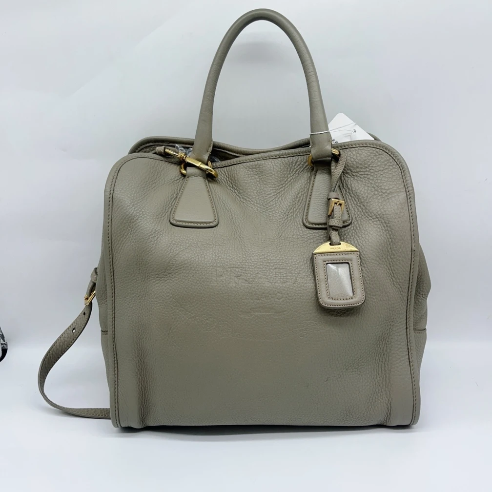 95新 Prada/普拉达 大象灰手提单肩包1478 5982