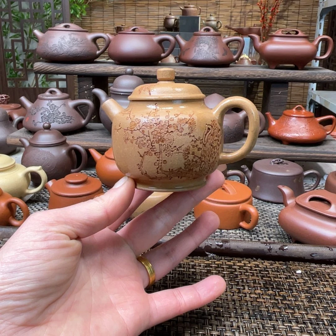 紫砂茶壶宜兴原矿紫砂手工制100