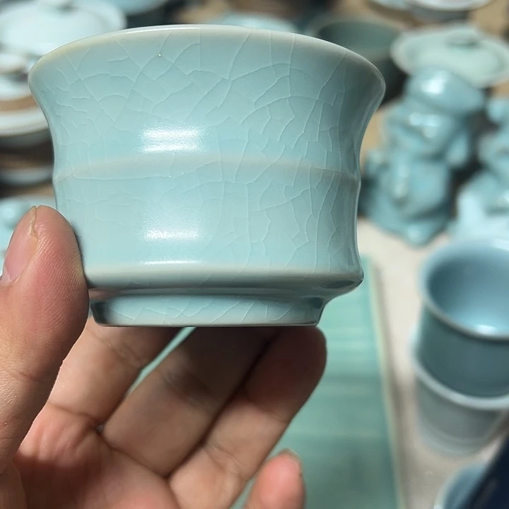 杯子原产地原矿釉汝瓷微瑕