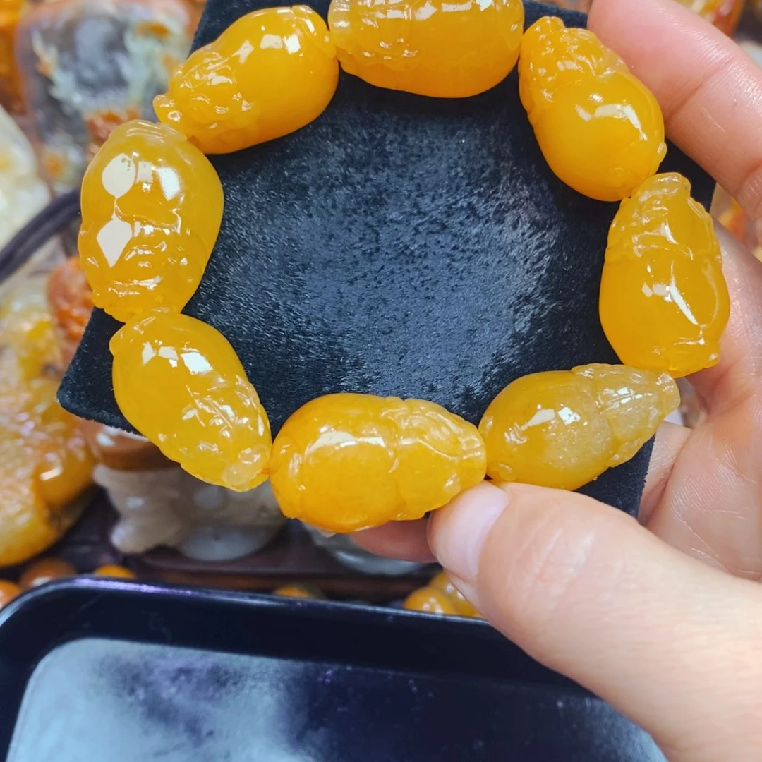 未镶嵌石英质玉（黄龙玉）吊坠(不含链)