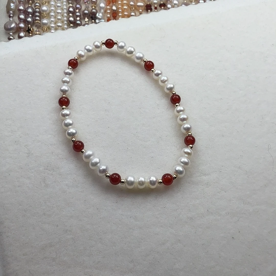 钛钢手绳淡水珍珠