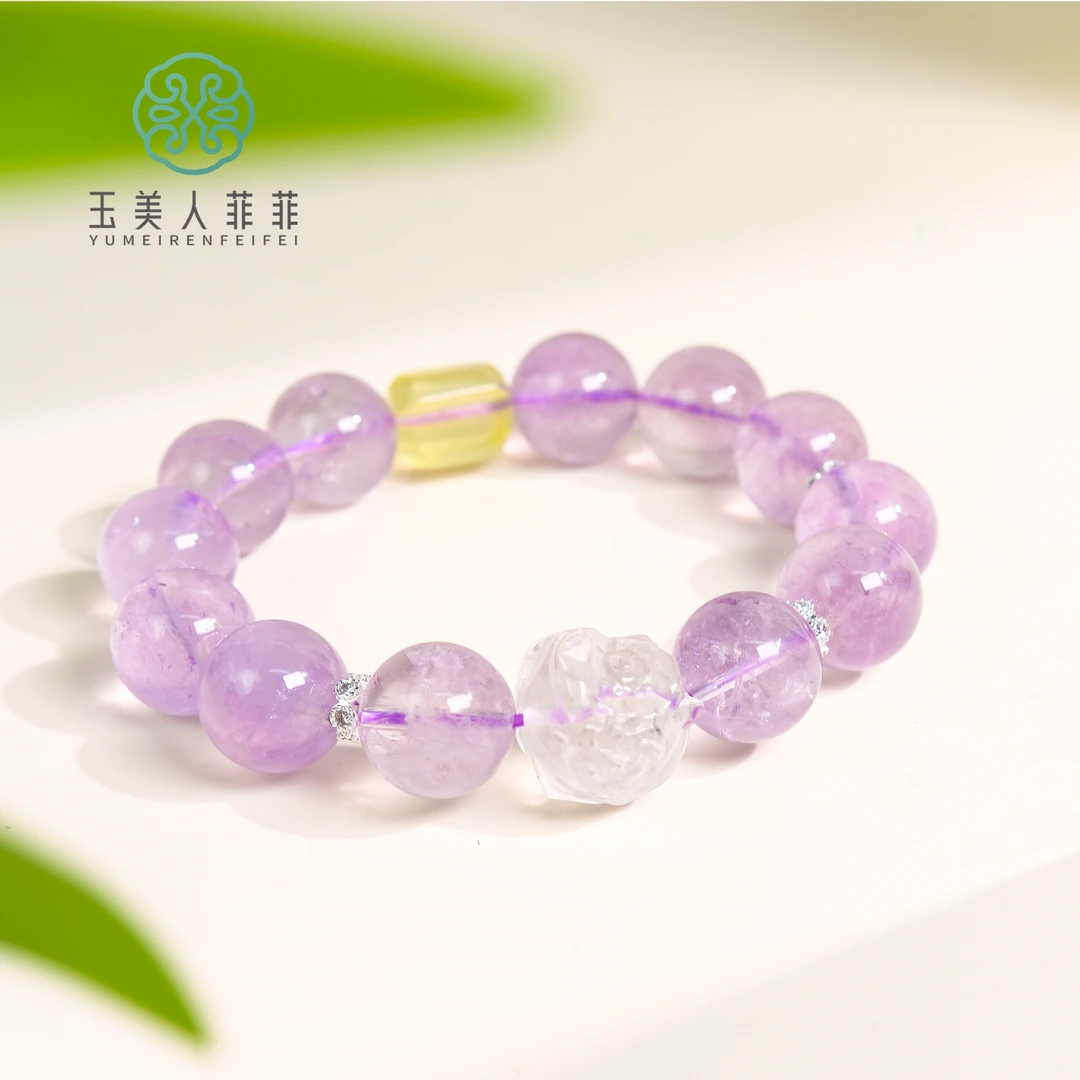 【春日珠宝】菲菲珠宝好.水晶单圈圆珠约14mm+手串