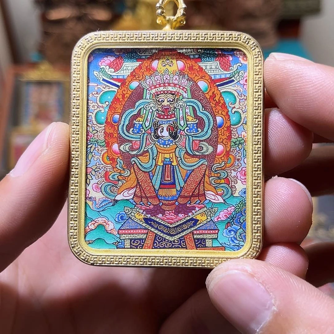 吊坠青海热贡纯手绘扎基