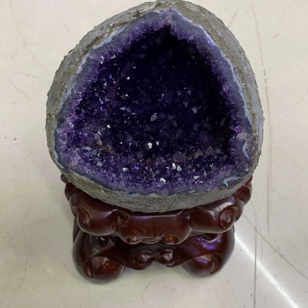 水晶摆件婷未镶嵌白***粉