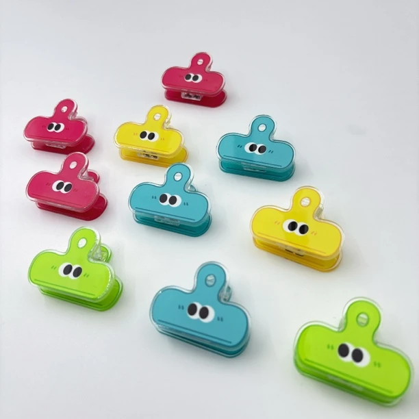 3168【10个大眼夹子】4.8cm高颜值夹子文件夹顶装文具