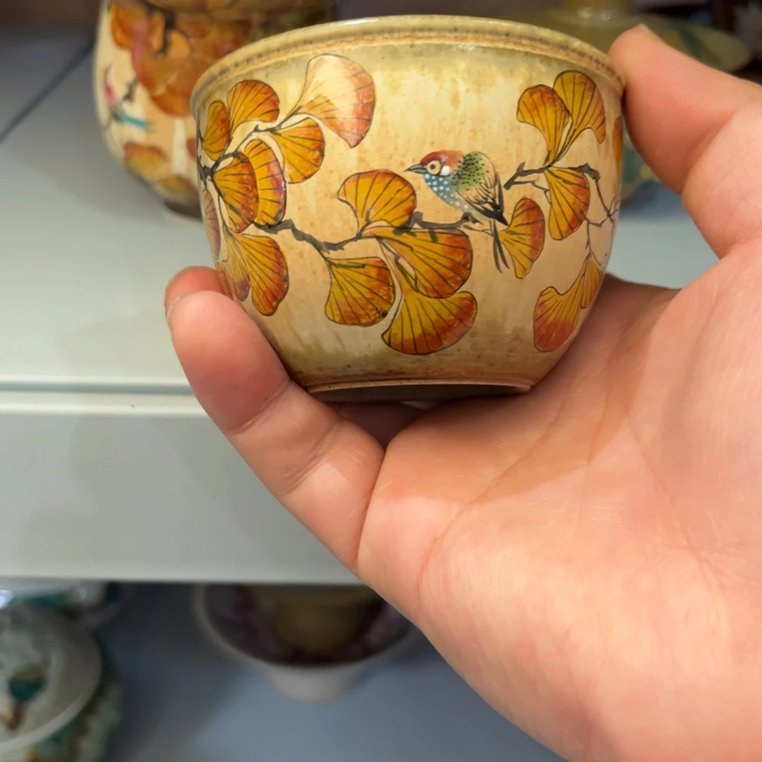 柴烧手工手绘陶瓷