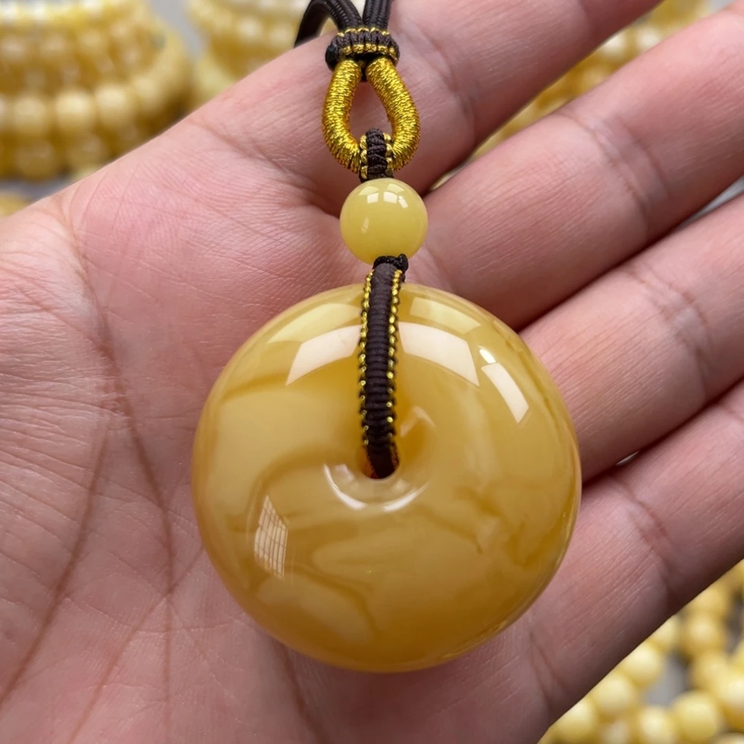 琥珀颈饰未镶嵌吊坠