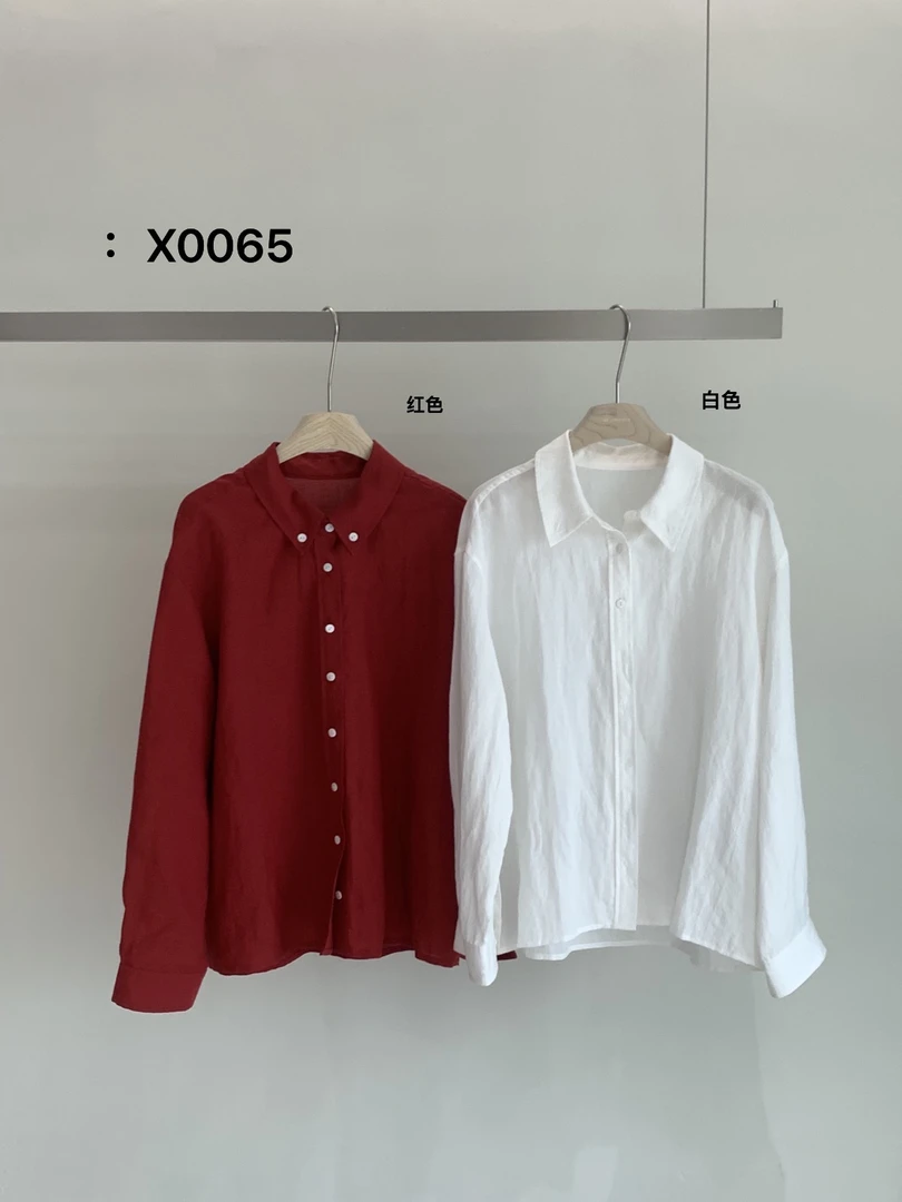 鑫燃KIKI 天丝苎麻时尚高级感显瘦百搭衬衫 0065 RS