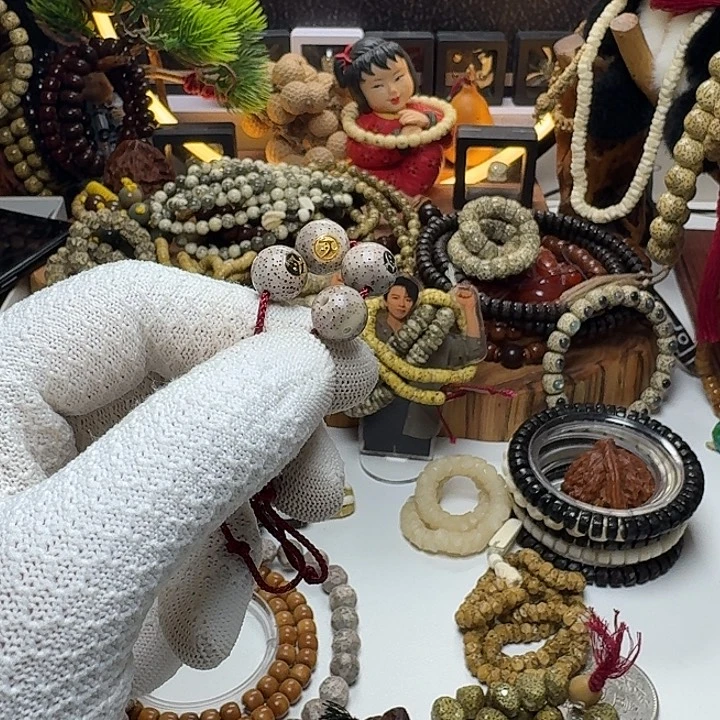 J***e手串星月菩提8号车尺寸11石玉三通